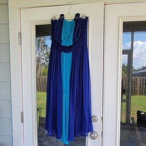 Stunning Long Blue / Turquoise Long Layered Dress